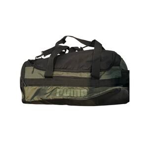 Puma Training Black Army Green Duffel Bag 24"x12"x10"